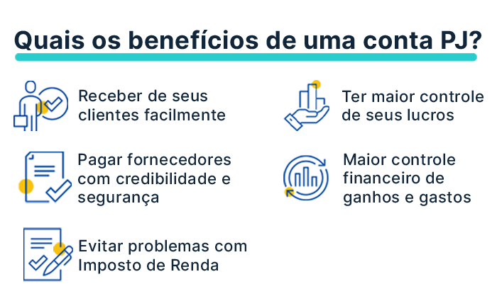 Veja os benefícios de uma conta pj